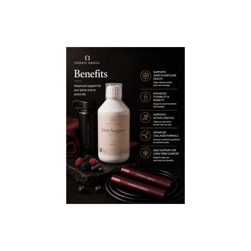 Joint Support Collagen, Berry Flavour, Sugar Free, 500ml, Made in