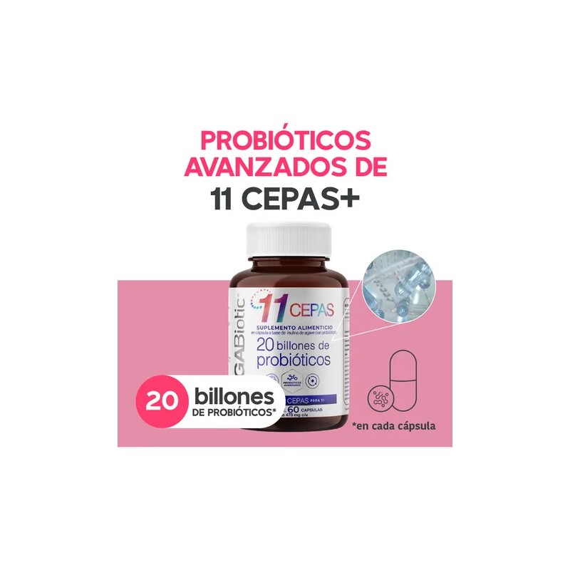 Megabiotic 11 Cepas 20 Billones De Probióticos 60 Cápsulas Sin