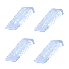 Rubber Door Stopper, Set of 4, Height Adjustable Door Wedge, Non-Slip Window Stopper, Wedge Medium Transparent, Non-Toxic, No Unpleasant Odour Door Stopper Wedge on Bathroom, Balcony Door, Children's