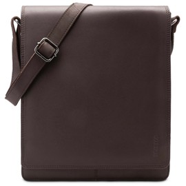 LEABAGS Leder Messenger Bag, London Vintage Herren Umhängetaschen, Echtleder Aktentasche Laptoptasche bis 13 Zoll, Umhängetasche mit Schultergurt Arbeitstasche Herren Lehrertasche 38 x 33 x 10cm