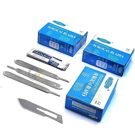 G.S 300 Scalpel Sterile Blades #10 with 3 Free Scalpel Handles #3 Best Quality