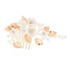 Mikinona 1pc Ceramics Bridal Hair Comb Elegant Wedding Hair Accessories