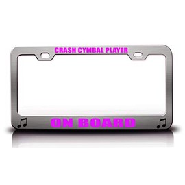 Custom Brother - Crash CYMBAL Player ON Board Music Musician Metal Car SUV Truck License Plate Frame Ch g34