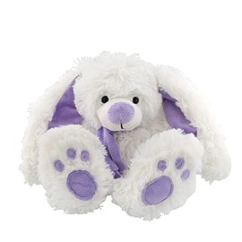 Enesco Kalidou Bunny Rabbit with Scarf Plush Stuffed Animal, 10 Inch, White and Lavender
