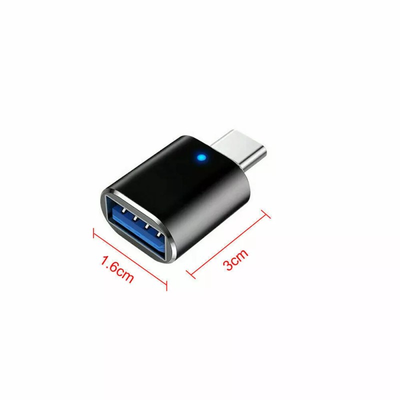 Ameribox LED USB-C 3.1 Male to USB A Female Adapter