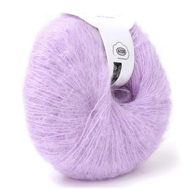 Popular Multi Color Soft Mohair Fiber Long Angora Wool Hand Knitting Yarn Roving for Weave Scarves (Violet)
