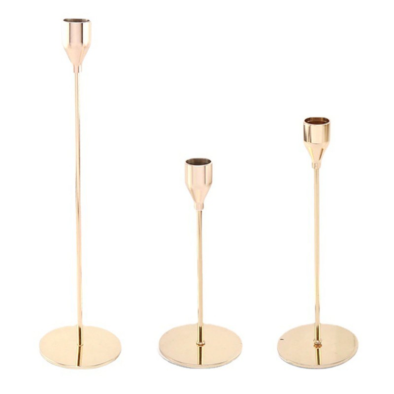 Candle Holders Set of 3 for Taper Candles Decorative Candlestick