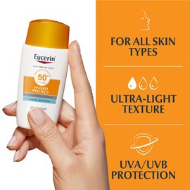 Eucerin Sun Face Hydro Protect Ultra-Light Fluid SPF 50+ Cream for All Skin Types, Even Sensitive Skin with Advanced Spectral Technology 50ml