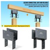 WOWACE 4pc 6x6 (Actual Post/5.5"x5.5" Beams/3.5"x5.5") Post Cap Tie Bracket,