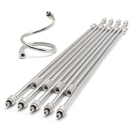 10 Pack 11.5 Inch Flexible Nozzle Extensions, Brass Mist Rod for Outdoor Misting System, Bendable Copper Extended Pole 10/24 UNC for Garden, Humidification, Outdoor Cooling, Dust Control, Landscaping