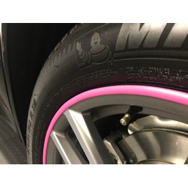 Rim Protector Kit - Pink- Alloy Wheel Rim Guard - Set of 4 Rim Protectors Easy to Install