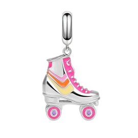 MsRosy Sterling Silver Charms for Bracelets Hallmarked S925 Charms Compatible with all European style Charm Bracelets Gifts For Her (Roller skates charm)