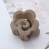 Flower Claw Hair Clips Matte Flower Hair Clips White Medium