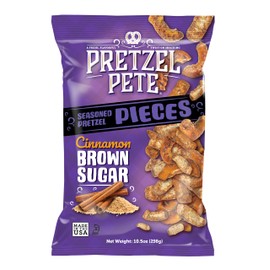Pretzel Pete Cinnamon Brown Sugar Seasoned Pretzel Pieces, Non-GMO, Small Batch, Bold Flavor, 10.5oz (3 Pack)