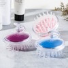 Colorful Scalp Cleansing & Massage Shampoo Brush Purple 12ea