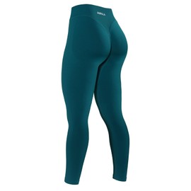 AUROLA Influence Workout Leggings for Women, Seamless Compression Tummy Control Leggings Mid Rise Yoga Pants,Deep Teal,M