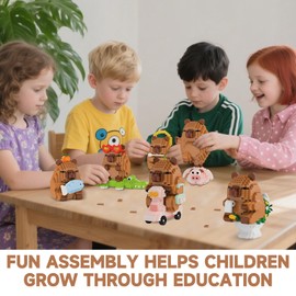 MJDDJA Capy-bara Mini Building Blocks for Kid,Party Favors for Kid 10-14,Micro Blocks Capy-bara Gift for Boys Girls, Gifts for Women or Men(M3148)