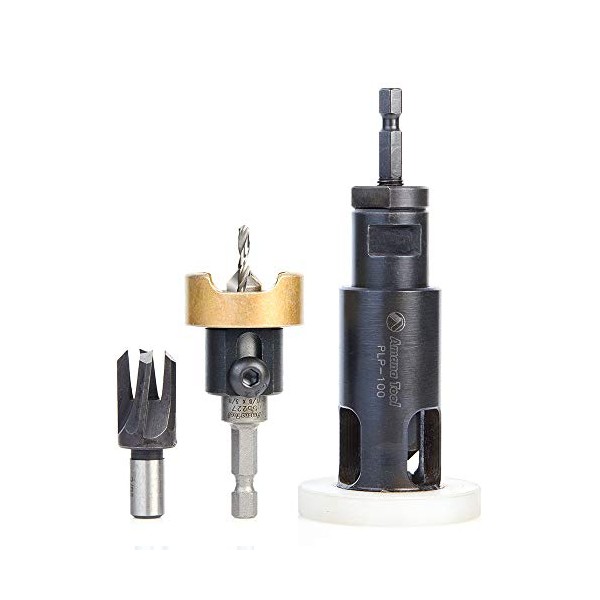 Amana Tool AMS-306 3-Pc Carbide Tipped Countersink Plug Cutter and