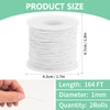 Aubeco 2 Rolls Stretchy String for Bracelets, 1 mm Elastic