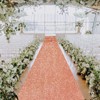 Aisle Runners for Wedding 2FT×15FT Rose Gold Sequin Aisle Runner
