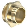 2" NPT Male x 1-1/2" NST Male Brass Hexagonal Nipple