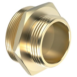 2" NPT Male x 1-1/2" NST Male Brass Hexagonal Nipple Fitting Fire Hydrant Equipment Hex Nipple Doule Male Fire Hose Adapter