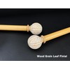 Adjustable 36-72 Inch Faux Wood Curtain Rods, 1 Inch Diameter