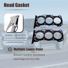 AUCERAMIC HS26321PT Head Gasket Kit for Toyota Sienna 2007-2016 Lexus RX350 2007-2015 Toyota Camry 2007-2017 3.5L Replace # VS50682R 11115-0P020 11116-0P020