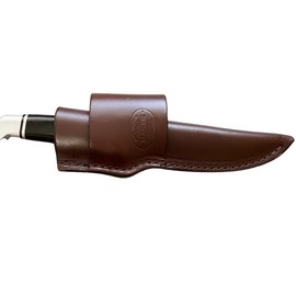 Carl Thomas Leathers Custom Cross Draw Knife Sheath Fits Buck 105 Knife, Fixed Blade Knife Holder, Brown