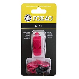 Fox 40 Mini Pealess Whistle with Breakaway Lanyard (Pink)