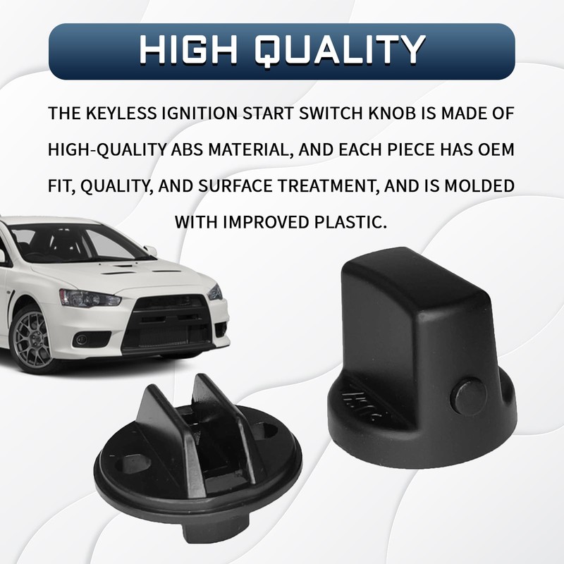 SWQS Ignition Key Knob Push Turn Switch & Insert Set