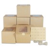 PQZKLDP 12 Pack Mini Cake Boxes, Brown 6 Inch Cake