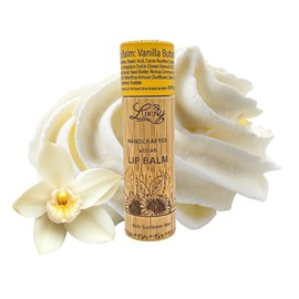 Luxiny Lip Balm 3-Pack – Vegan, Natural Moisturizing Lip Care in Bamboo Tubes with Sunflower Wax and Vitamin E (.15, Vanilla Buttercream, Mango, Black Raspberry)