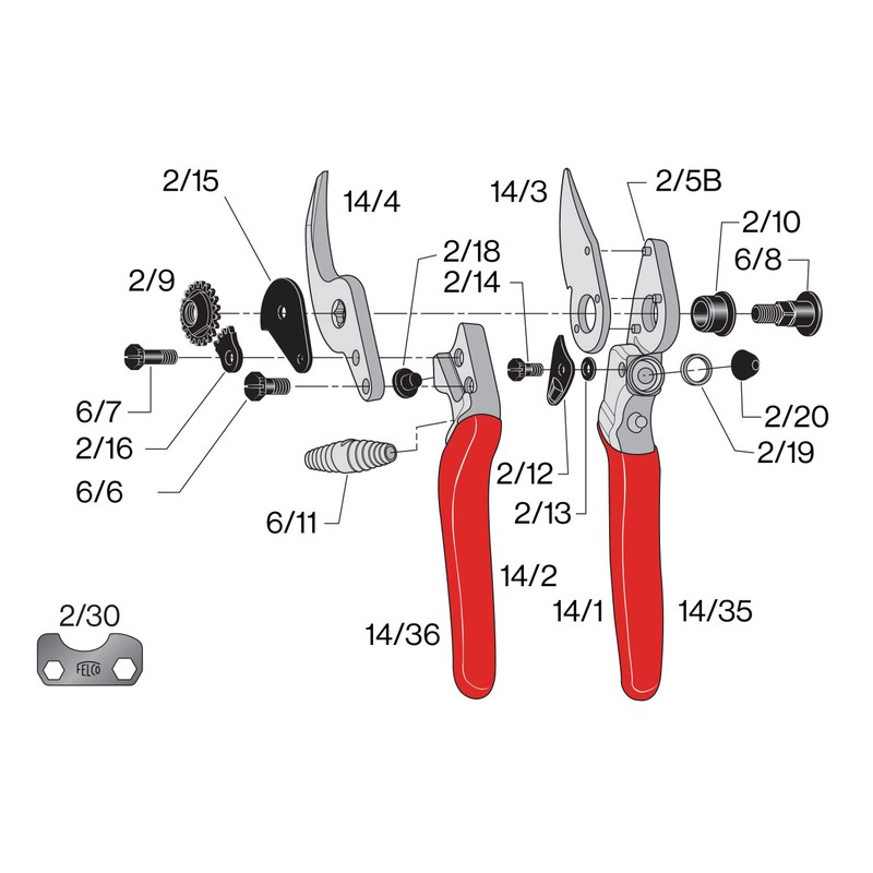 Felco F 14 Pruning Shears – 7.1" Garden Clippers for