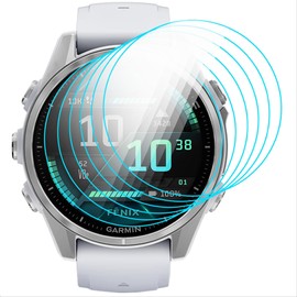 GIOPUEY Screen Protector for Garmin Fenix 8 43 mm, Pack of 6, HD Ultra Thin Film, Flexible Screen Protector, Anti-Scratch, Anti-Reflective, Transparent