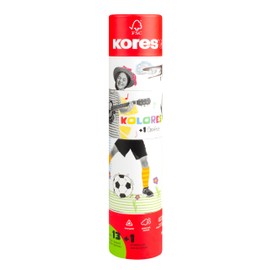 Kores - Kolores, 12 Triangular Shape Colouring Pencils - Twist & Turn, Coloured Pencils with Soft Lead, Triangular Shape, FSC Wood - Set of 12 Assorted Colouring Pencils in Carton Case