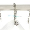 Nickel Shower Curtain Hooks, 6 Inch Ball Chain Design, 12