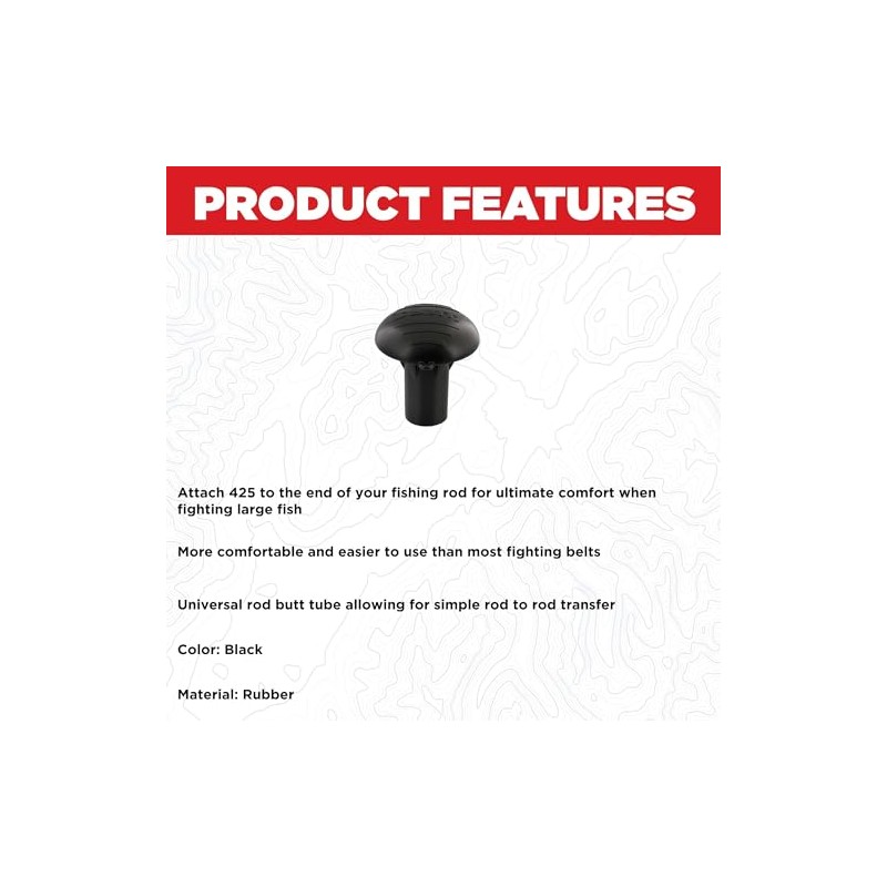 Scotty #425-BK Hammerhead Rod Butt Cushion, Black