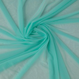 Superfine - Tela elástica de 4 direcciones de nailon y elastano, malla ligera y transparente de 60 pulgadas de ancho, un continuo de 5 yardas (agua)