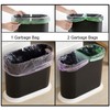 Sooyee 10 Liter Rectangular Plastic Trash Can Wastebasket with Press