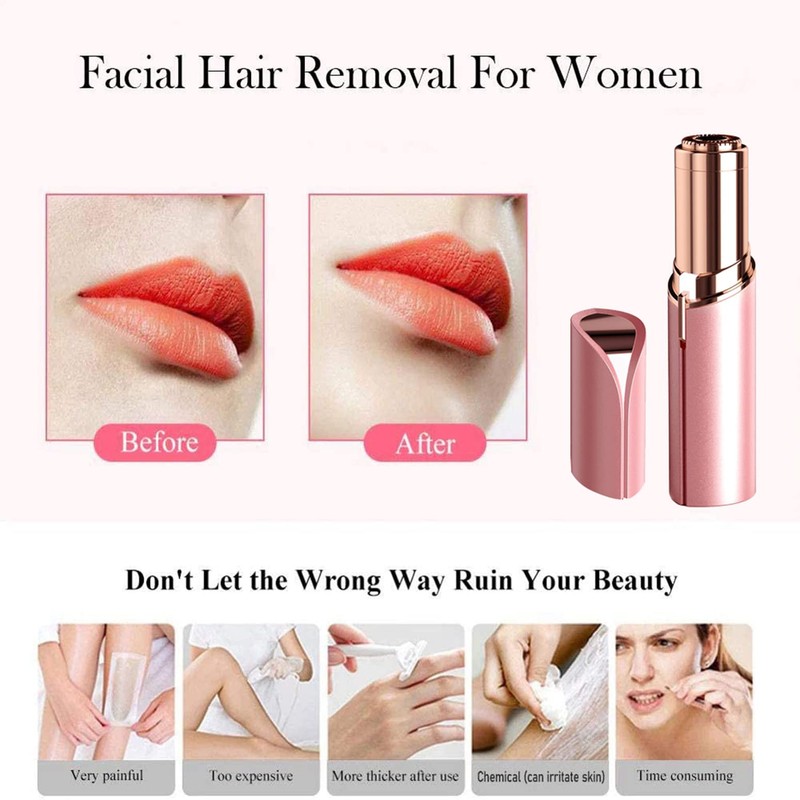 Facial Hair Removal for Women Painless Hair Remover, Waterproof Shaver