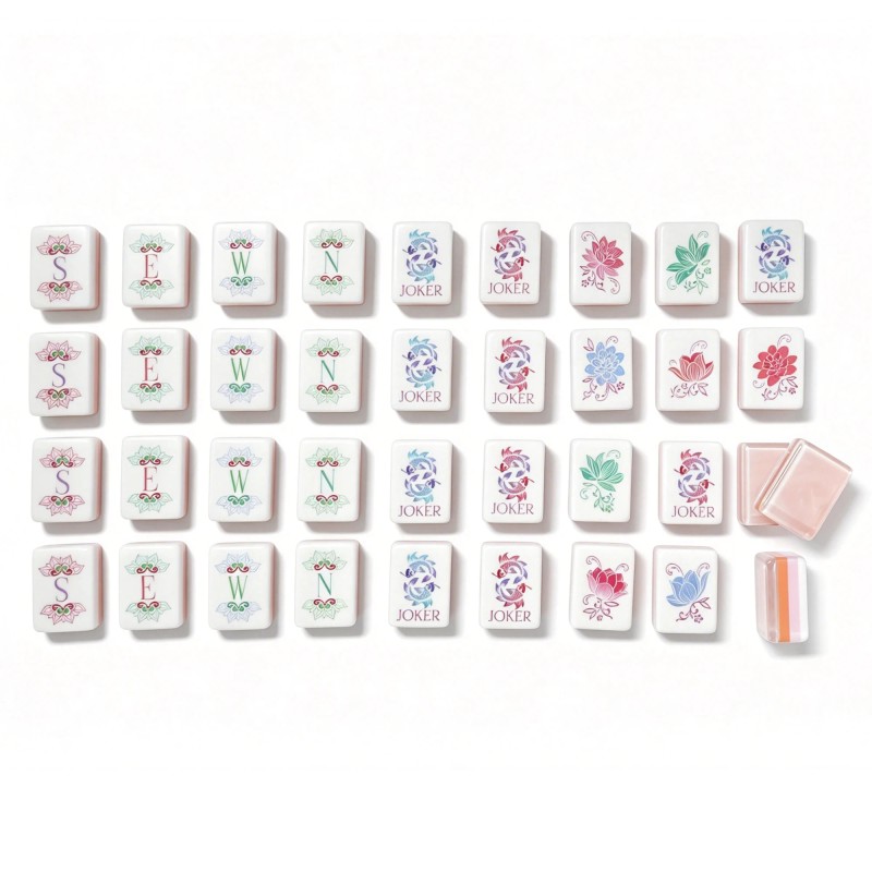 ,Pearlescent Mahjong Tiles,Custom 4-Layer American Mahjong Tiles,Hand-carved,American Mahjong Set with