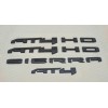 GMC 4PCS Matte Black Red AT4 HD Emblems Sierra Letters