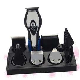 FRCOLOR 1pc USB Rechargeable Hair Cutting Set Multi-Function Men Shaver Trimmer with for Beard Nose Hair Portable Grooming Tool Compact Design Battery Included Black