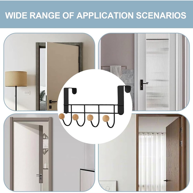 Gancho para Puerta Organizador de Espacio 4cm Resistente para Ropa