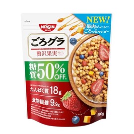 Nissin Cisco Gorogurā, 50% Sugar Off, Luxurious Fruit, 10.6 oz (300 g)
