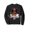 Capricorn AF Vibes Queen Energy Zodiac Crown Afro Regal Sweatshirt