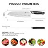 MAD SHARK 8" Santoku Kitchen Knife, Forged German High Carbon