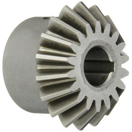 Boston Gear HL151Y-P Bevel Pinion Gear, 1.5:1 Ratio, 0.500" Bore, 12 Pitch, 18 Teeth, 20 Degree Pressure Angle, Straight Bevel, Keyway, Steel with Case-Hardened Teeth