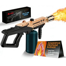 Dutywand Propane Grill Torch Gun – Cooking Torch – Culinary Torch Sous Vide – Adjustable Flamethrower for BBQ, Campfire, Charcoal Wood Grills Lighter(Tank Not Included)